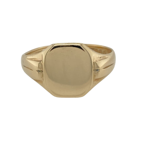 9ct Gold Plain Signet Ring