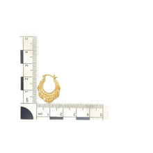 Load image into Gallery viewer, 9ct Gold Patterned Creole Earrings

