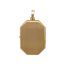 Load image into Gallery viewer, Pre-owned 9ct Yellow and White Gold Rectangle flower swirl style Patterned Locket with the weight 3.30 grams
