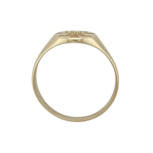 9ct Gold Welsh Three Feathers Signet Ring