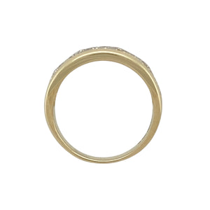 9ct Gold & Diamond Set Twist Patterned Band Ring
