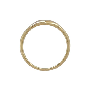 9ct Gold & Diamond Set Crossover Band Ring