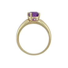 Load image into Gallery viewer, 9ct Gold &amp; Amethyst Set Solitaire Ring
