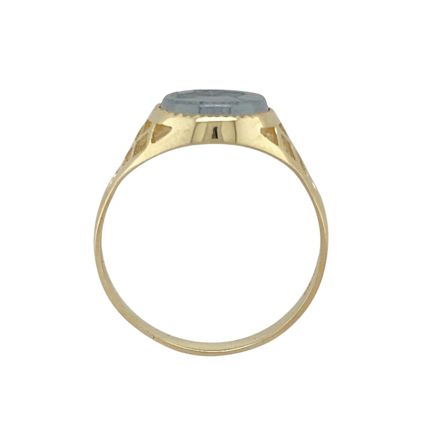 9ct Gold & Hematite Centurion Set Oval Signet Ring