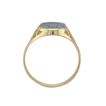 Load image into Gallery viewer, 9ct Gold &amp; Hematite Centurion Set Oval Signet Ring
