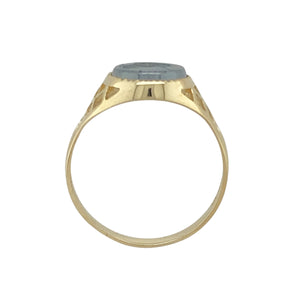 9ct Gold & Hematite Centurion Set Oval Signet Ring