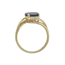 Load image into Gallery viewer, 9ct Gold Diamond &amp; Sapphire Set Twist Ring
