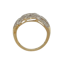 Load image into Gallery viewer, 18ct Gold &amp; Diamond Set Open Weave Wide Band Ring
