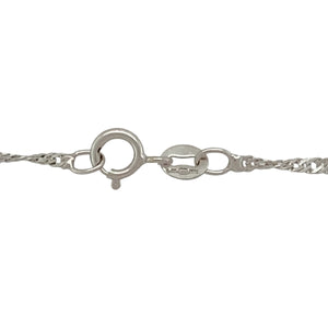 9ct White Gold & Diamond Illusion Set Solitaire 18" Necklace
