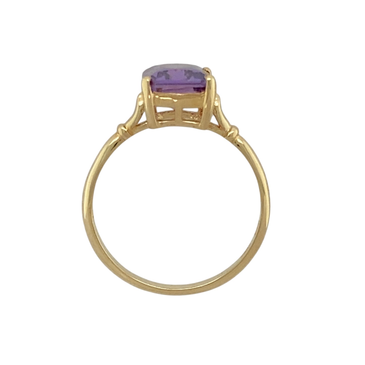 18ct Gold & Amethyst Set Dress Ring