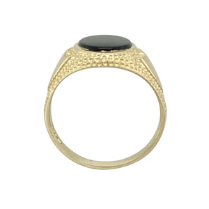 9ct Gold & Onyx Set Oval Signet Ring