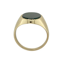 Load image into Gallery viewer, 9ct Gold &amp; Bloodstone Set Oval Signet Ring
