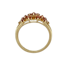 Load image into Gallery viewer, 9ct Gold &amp; Orange Stone Set Cluster Ring
