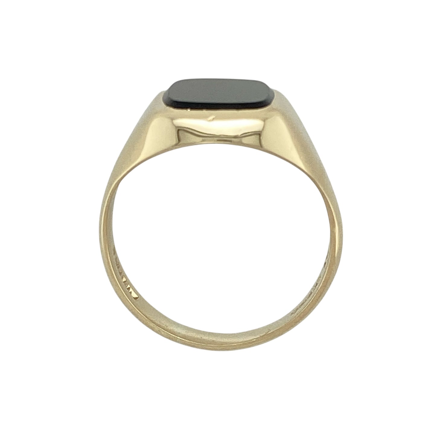 9ct Gold & Onyx Set Rectangle Signet Ring