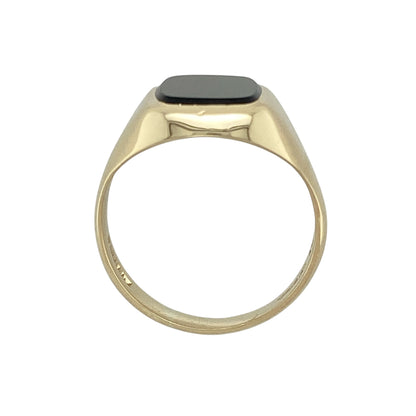 9ct Gold & Onyx Set Rectangle Signet Ring