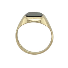 Load image into Gallery viewer, 9ct Gold &amp; Onyx Set Rectangle Signet Ring
