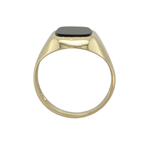 9ct Gold & Onyx Set Rectangle Signet Ring