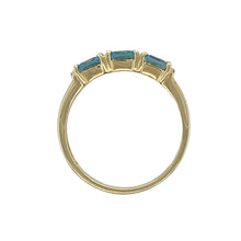 Load image into Gallery viewer, 9ct Gold Diamond &amp; Blue Topaz Set Band Ring
