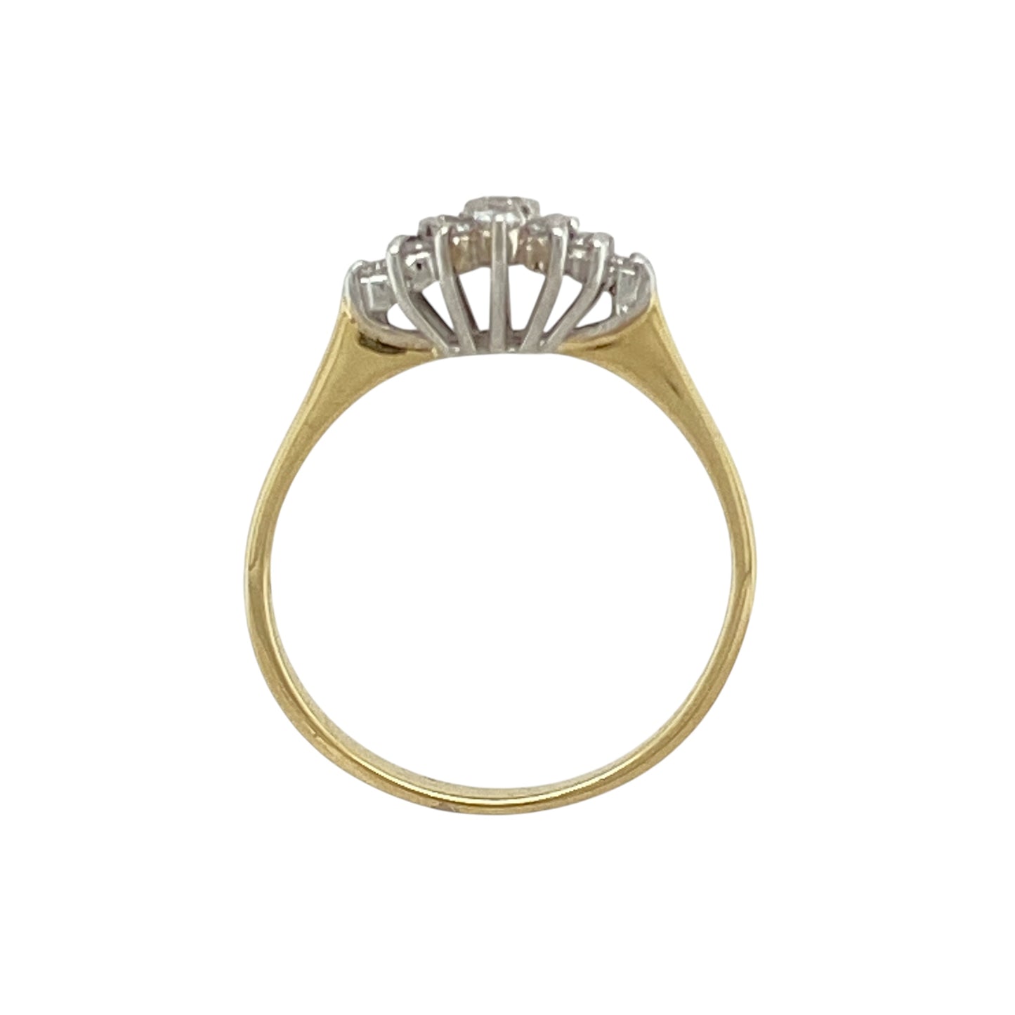 18ct Gold & Diamond Set Cluster Ring
