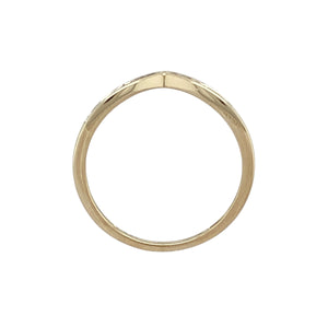 9ct Gold & Diamond Set Wishbone Ring