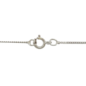 9ct White Gold & Diamond Set Solitaire 18" Necklace