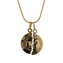 Load image into Gallery viewer, 18ct Gold Split Face &#39;Friend/Lover&#39; Disc Style 18&quot; Necklace
