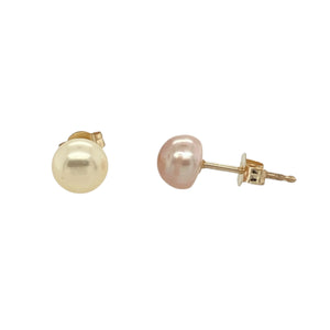 9ct Gold & Pearl Stud Earrings