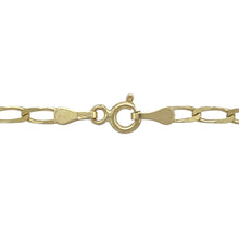 Load image into Gallery viewer, Add refined length and versatility to your jewellery collection with this pre-owned 9ct yellow gold long link curb chain, featuring:

Design: A classic curb style with elongated links for a subtle twist on a traditional favourite—perfect for a sleek and lightweight look.
Material: 9-carat yellow gold, offering a warm, polished finish with enduring appeal.
Length &amp; Fit: Measures 24 inches, ideal for a longer drape or layering with shorter chains.

