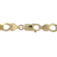 Load image into Gallery viewer, Make a strong statement with this pre-owned 9ct yellow gold Figaro chain, featuring:

Design: A traditional Figaro link pattern with alternating short and long links, offering timeless style with a distinctive edge.
Material: 9-carat yellow gold, known for its rich tone and polished finish that adds lasting shine and character.
Length &amp; Fit: Measures 26 inches—ideal for a longer, standalone look or layering 
