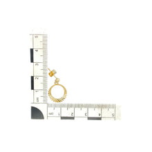 Load image into Gallery viewer, 9ct Gold Patterned Open Circle Drop Stud Earrings
