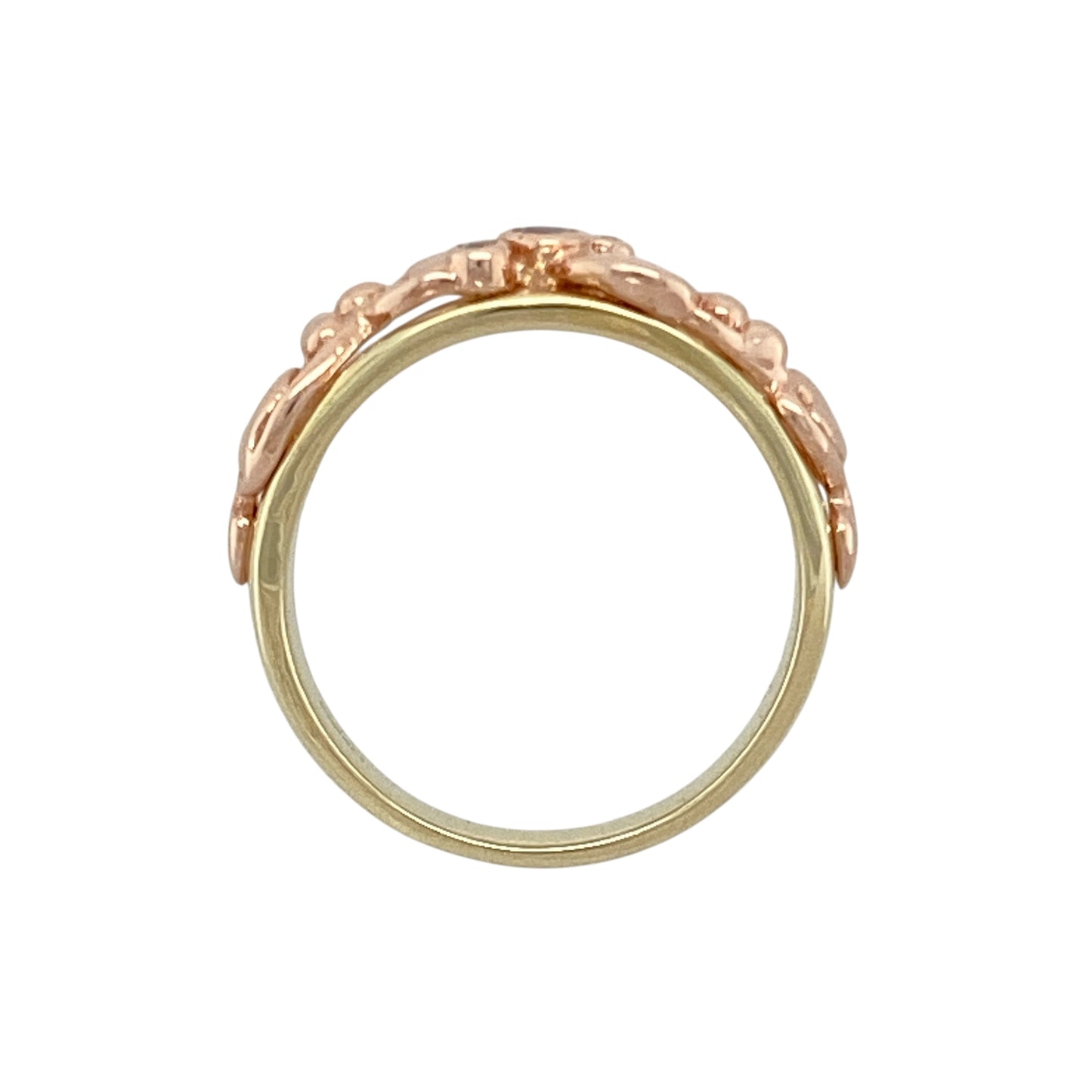 9ct Gold Diamond & Pink Tourmaline Set Clogau Tree of Life Ring