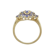 Load image into Gallery viewer, 9ct Gold Diamond &amp; Tanzanite Set Cluster Ring

