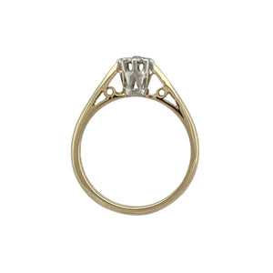9ct Gold & Diamond Set Solitaire Ring