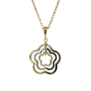 9ct Gold Flower 16" Necklace