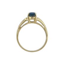 Load image into Gallery viewer, 9ct Gold &amp; Polished Oval Blue Cabochon Set Ring
