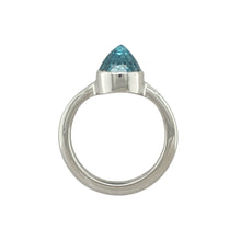 Load image into Gallery viewer, 9ct White Gold &amp; Blue Stone Set Dress Ring
