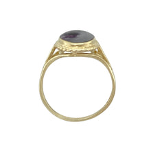 Load image into Gallery viewer, 9ct Gold &amp; Blue John Oval Cabochon Set Ring
