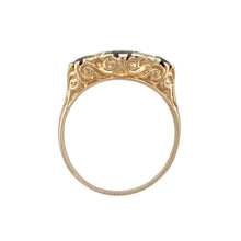 Load image into Gallery viewer, 9ct Gold Diamond &amp; Sapphire Set Vintage Style Ring
