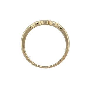 9ct Gold & Diamond Set Criss Cross Band Ring