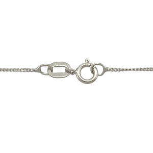 18ct White Gold & Diamond Set Solitaire 18" Necklace
