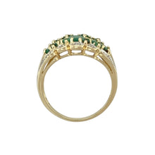 Load image into Gallery viewer, 9ct Gold Diamond &amp; Emerald Set Dress Ring
