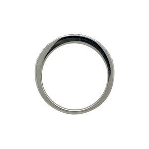 9ct White Gold & Diamond Set Band Ring