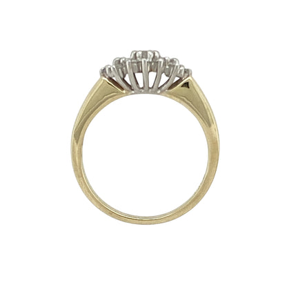 9ct Gold & Diamond Set Cluster Ring
