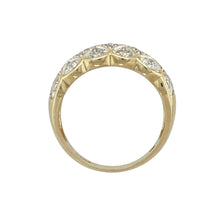Load image into Gallery viewer, 9ct Gold &amp; Diamond Set Cross Cross Patterned Wide Band Ring
