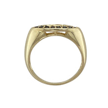 Load image into Gallery viewer, 9ct Gold &amp; Black Diamond Set Open Shaped Front Ring
