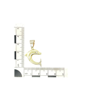 14ct Gold & Diamond Set Dolphin Pendant