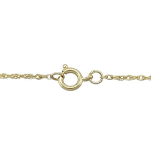 9ct Gold Diamond & Sapphire Set Cluster 16" Necklace