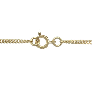9ct Gold Diamond & Emerald Set 18" Necklace