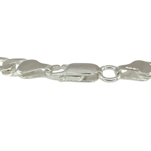 Add timeless style to your collection with this new 925 silver 8.5" curb bracelet, offering a sleek and versatile design perfect for everyday wear or layering:

Design: A classic curb link bracelet featuring flat, closely interlocking links that create a smooth and flexible drape across the wrist, ideal for a clean and polished look.
Material: Crafted from 925 sterling silver, the bracelet has a bright, polished finish that enhances its simple yet stylish appeal.
