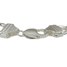 Load image into Gallery viewer, Command attention with this new 925 silver 8.5&quot; curb bracelet, combining bold proportions with timeless style for a truly standout piece:

Design: A classic curb link bracelet featuring wide, flat interlocking links, creating a bold, confident look with a smooth, flexible drape across the wrist.
Material: Crafted from 925 sterling silver, the bracelet boasts a highly polished finish, enhancing its sleek, powerful design.

